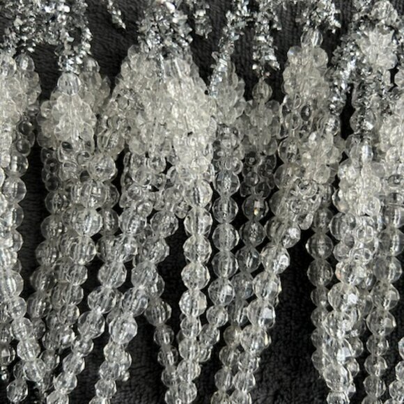 Vintage Handmade Acrylic Crystal Beaded Christmas Holiday Icicle Tree Ornaments - Picture 5 of 7